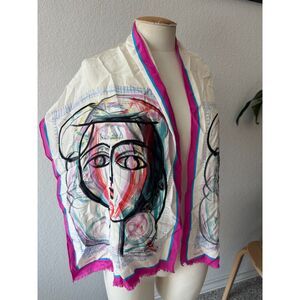 Vintage Picasso by Heirs Marigold Enterprises Tete De Femme Scarf